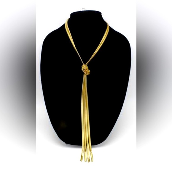 INC Gold Tone Knot Necklace - Picture 1 of 4